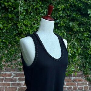 Black H&M Tank Top with Braided Trim
